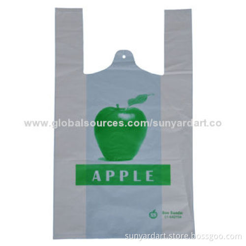 100% Biodegradable Plastic T-shirt Bag